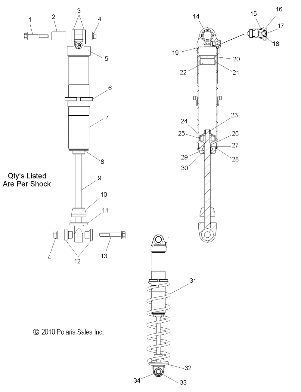 Suspension shock ifs (7043835) - s13cg6gsa_gsl_gea