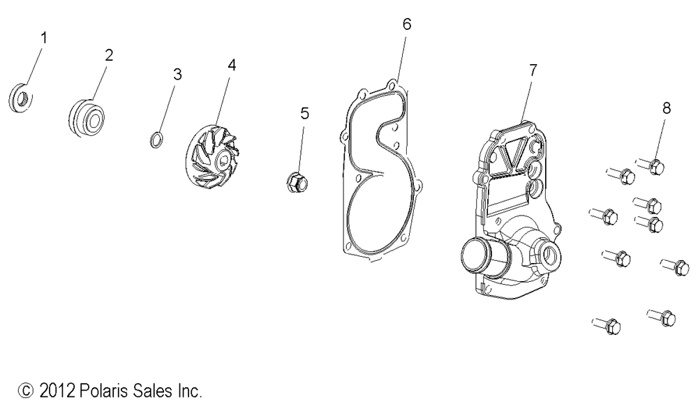 Engine water pump - s13cg8_ch8 all options