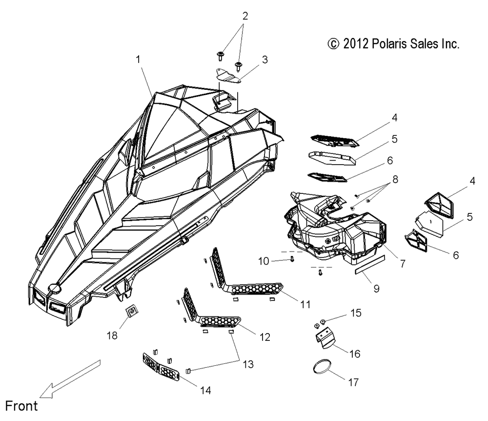 Body hood asm. - s13cm8gsa_gsl_gea