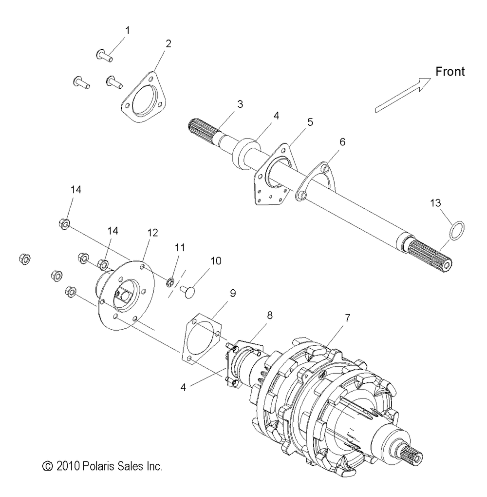 Drive train jackshaft and driveshaft - s13cm8gsa_gsl_gea