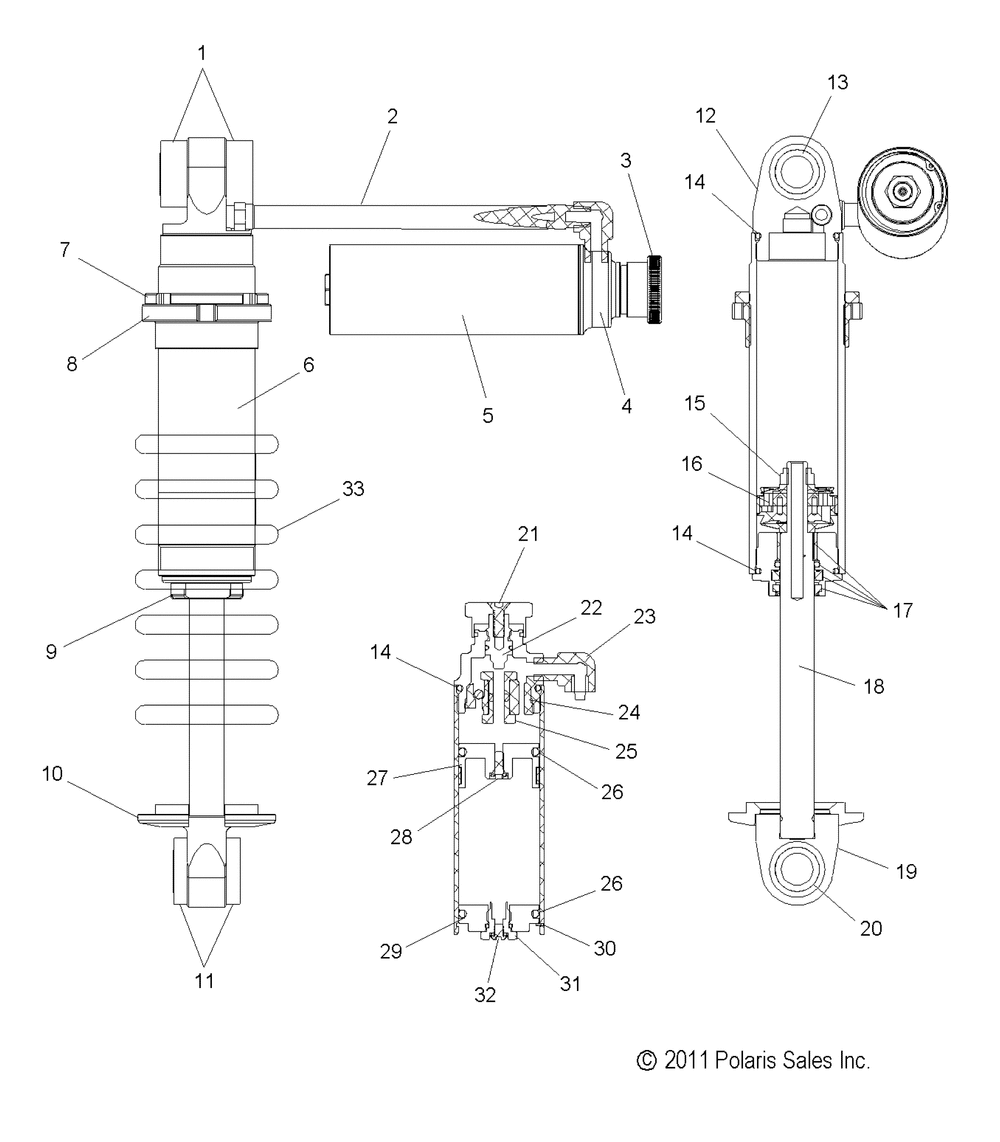 Suspension shock front track - s13mx6jsa_jea