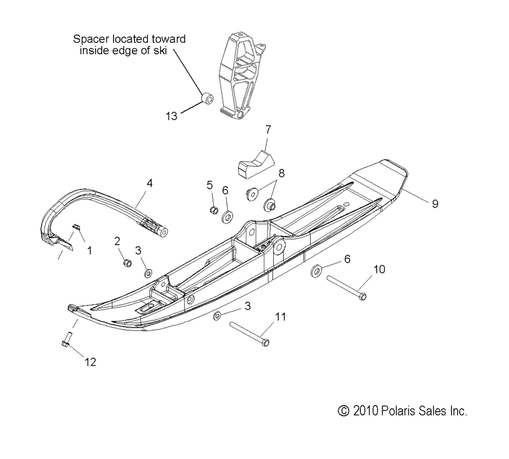 Steering ski asm. - s13mx6jsa_jea