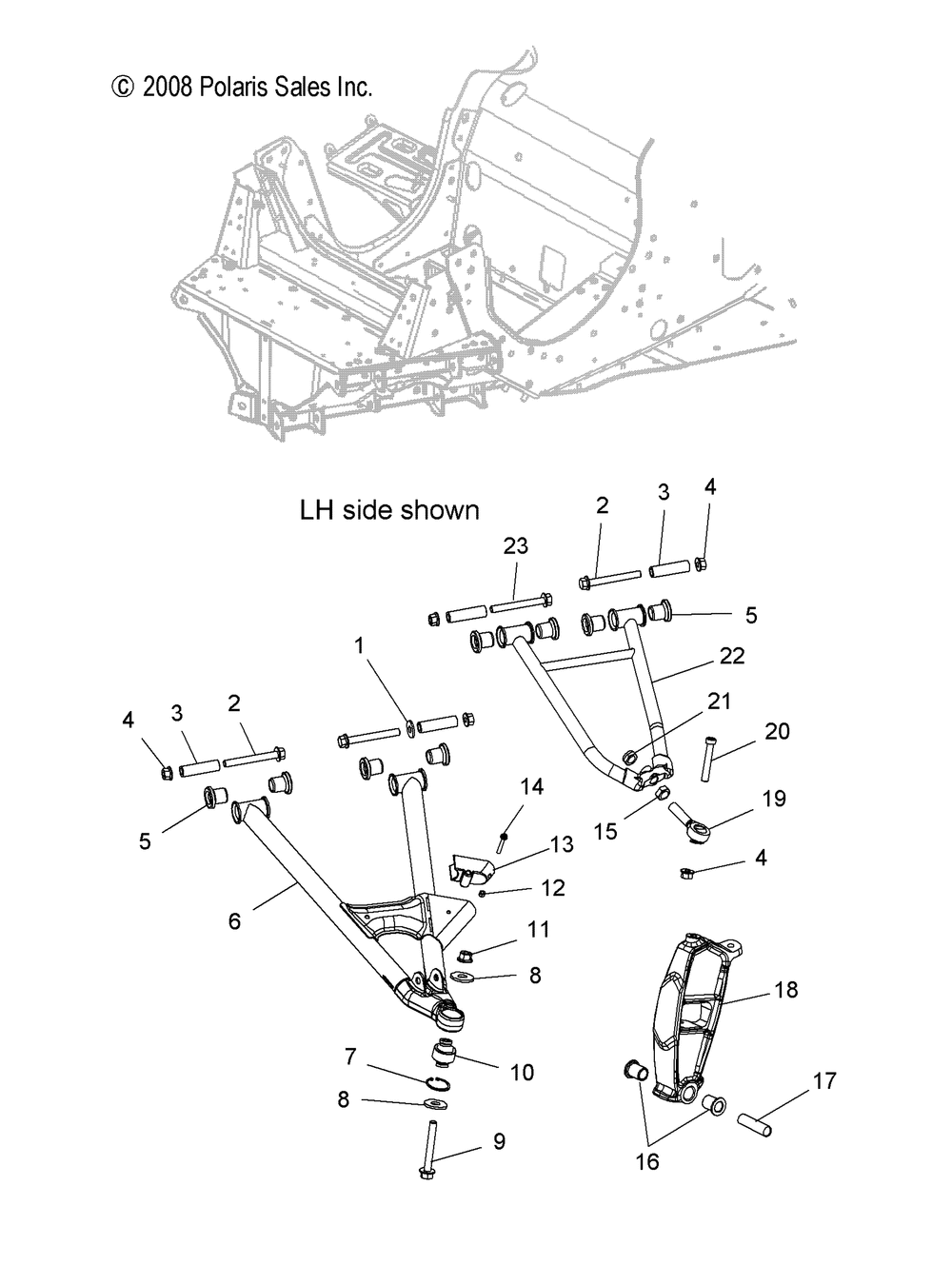 Suspension front control arms and spindle - s13pr5bsa_bsl_ps5bsl_bel