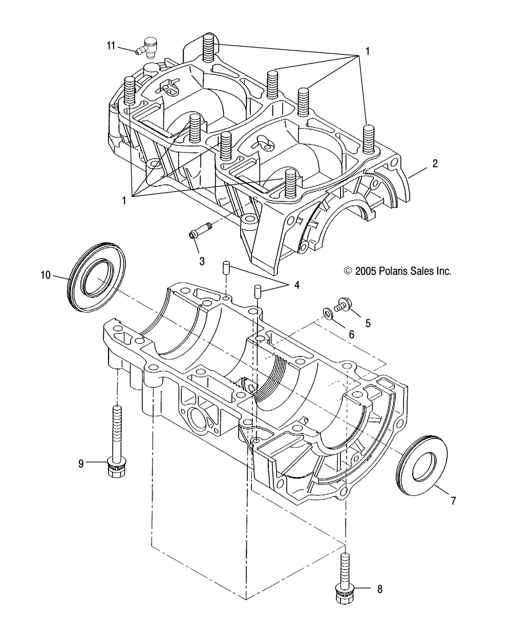 Engine crankcase - s13pr5bsa_bsl_ps5bsl_bel