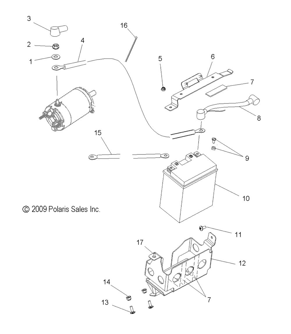 Electrical battery and cables - s13pt5bem_bsm_bsl