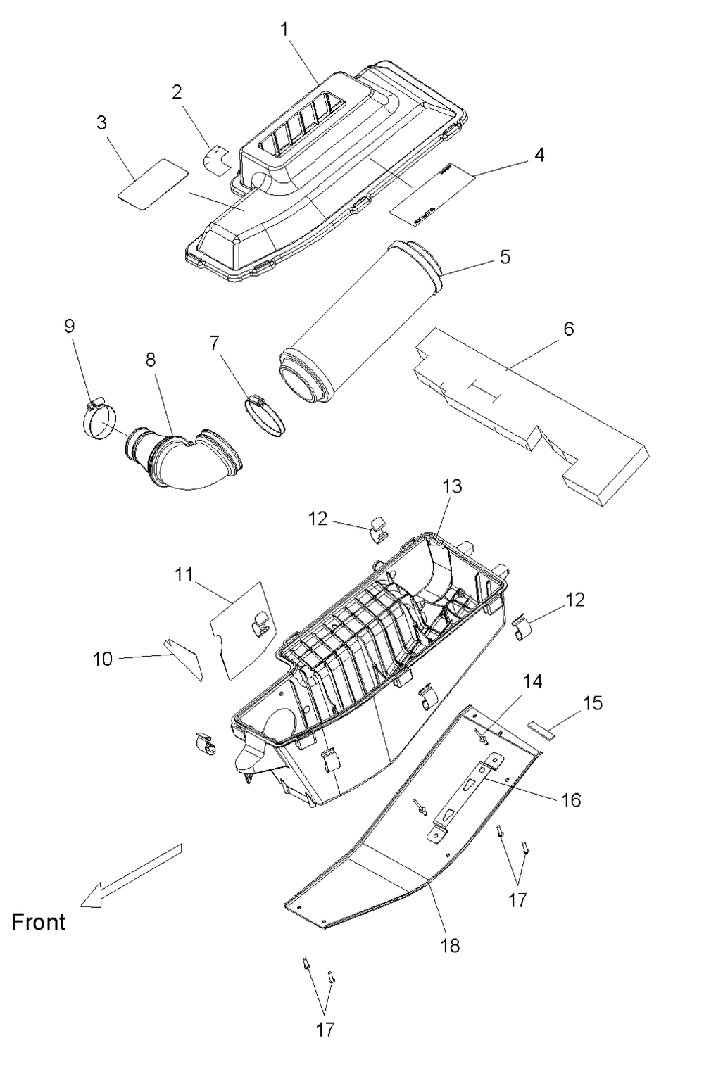 Engine air intake system - s13pt7fsl