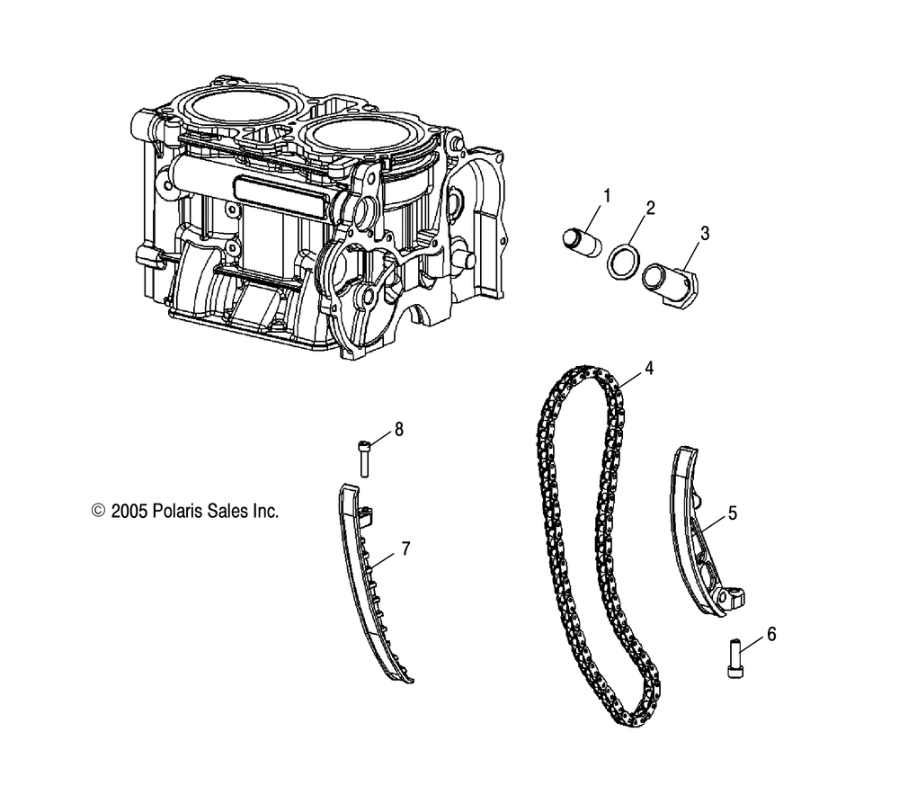 Engine cam chain and tensioners - s13pt7fsl