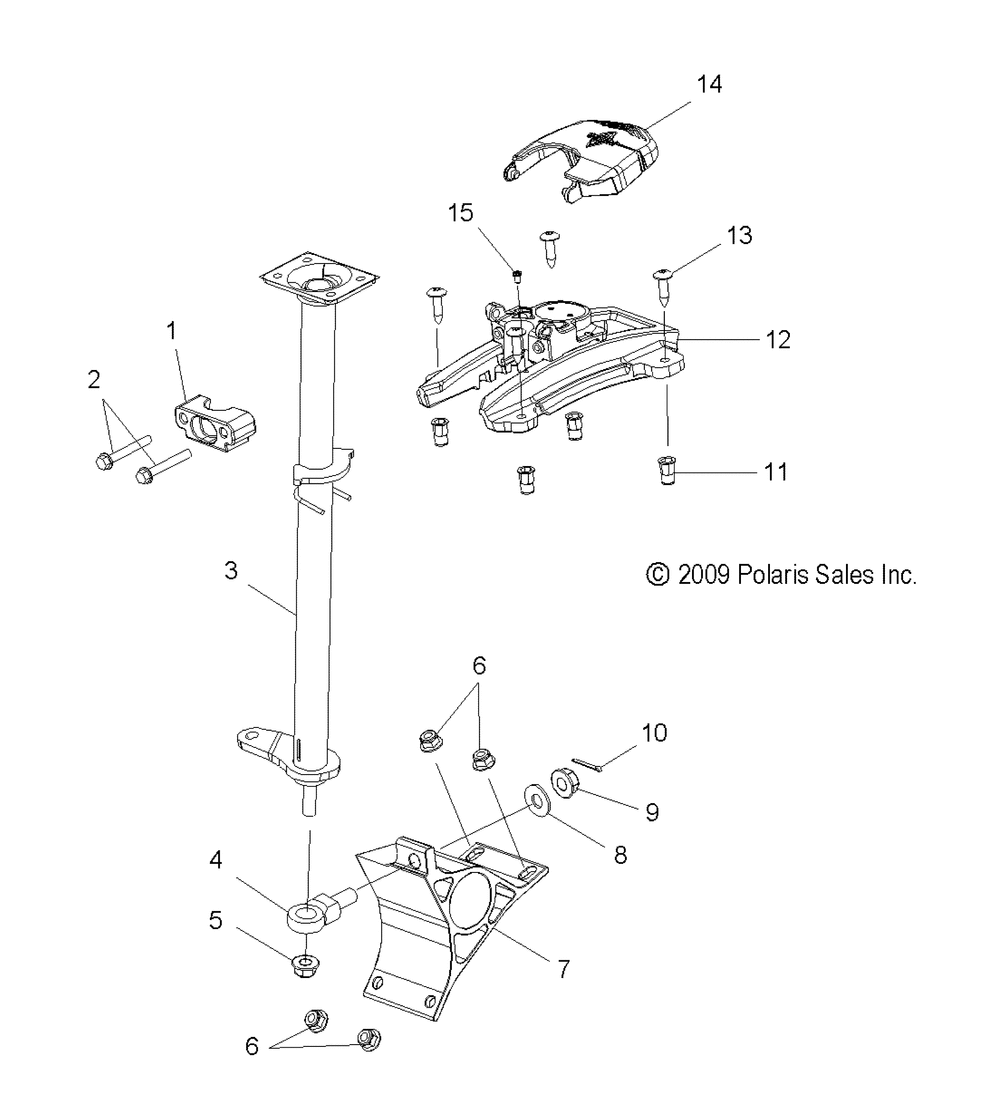 Steering adjustable steering post asm. - s13pt7fsl