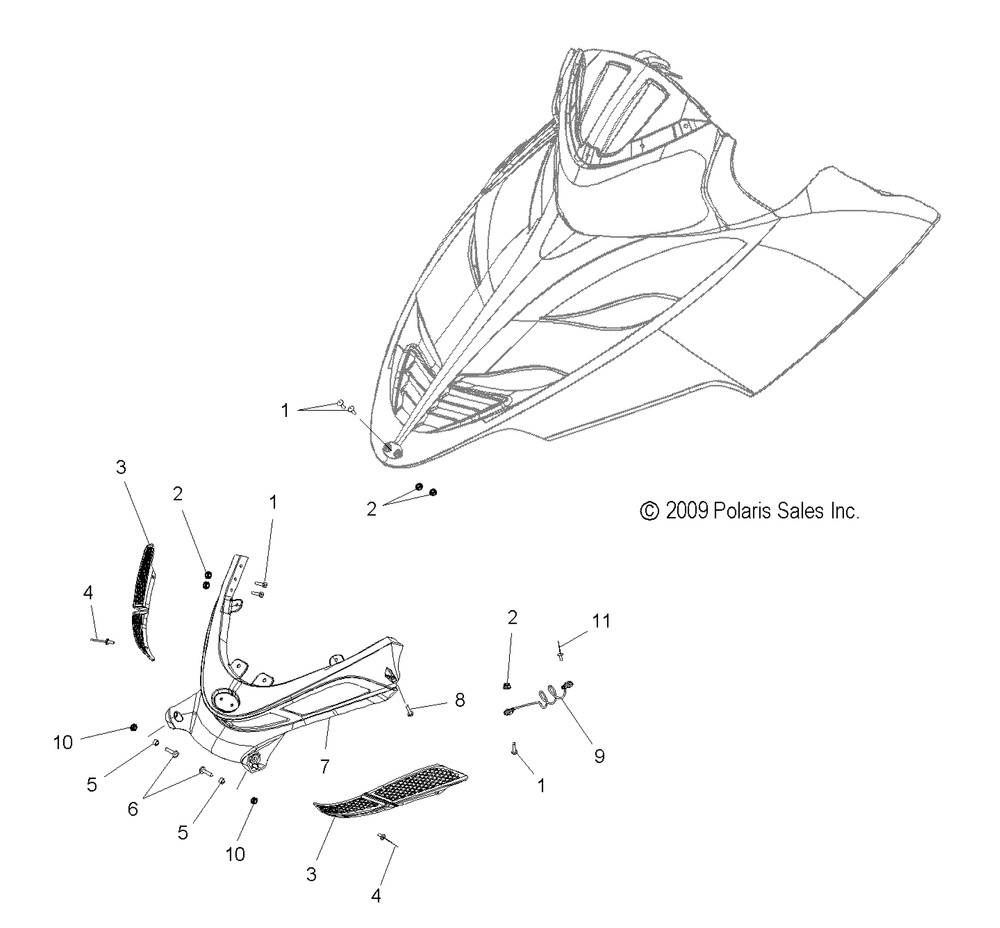 Body hood front hinge asm. - s13pu7esl_eel