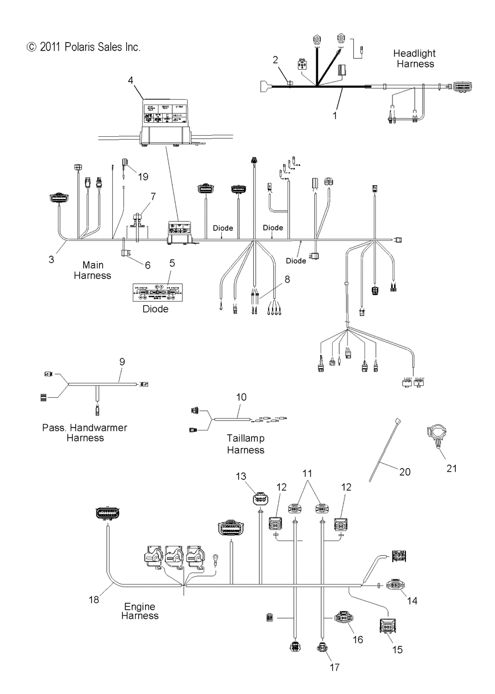 Electrical wire harnesses and fuse box - s13pu7esl_eel