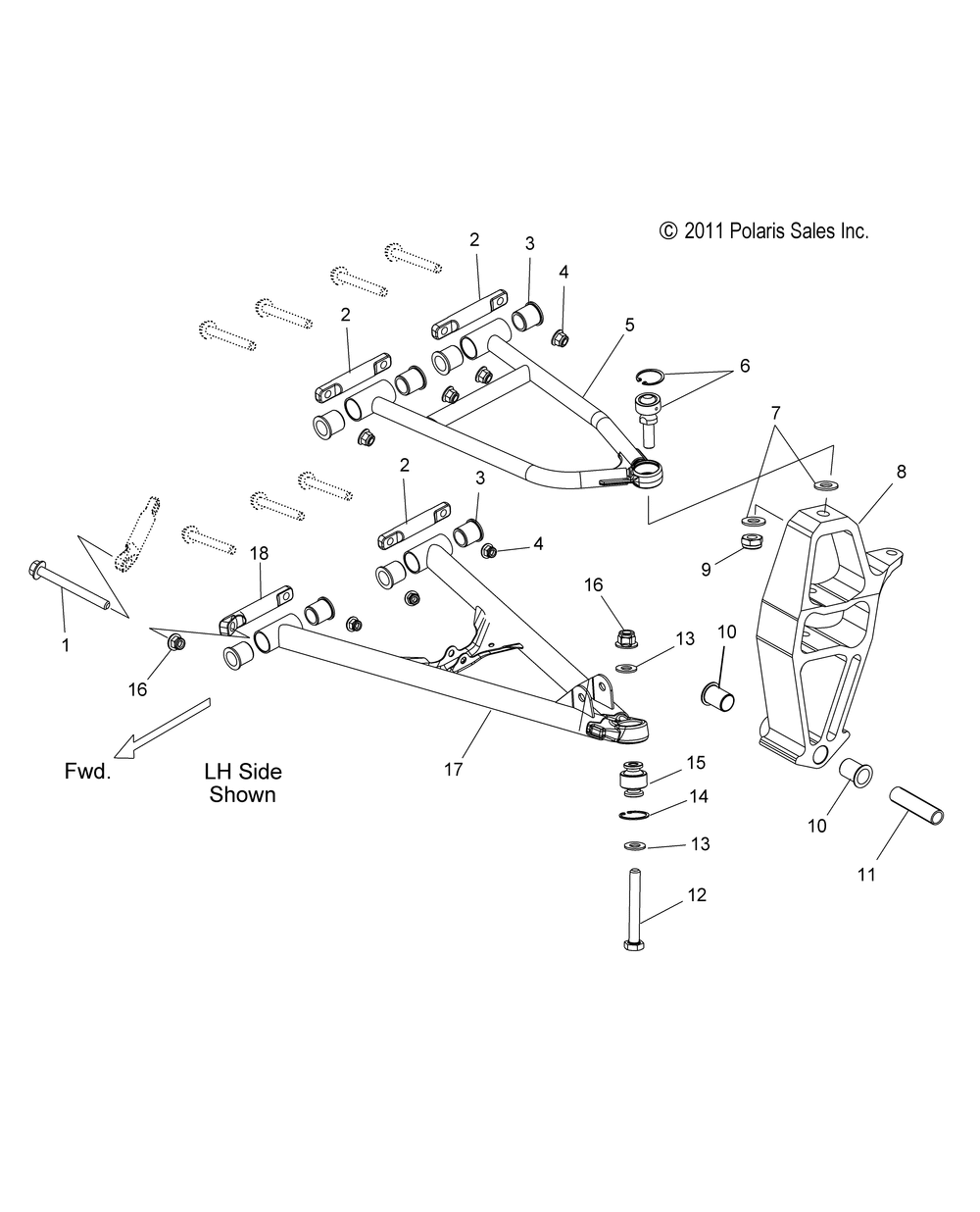 Suspension control arms and spindle - s15cb5bsa_bsl_bel