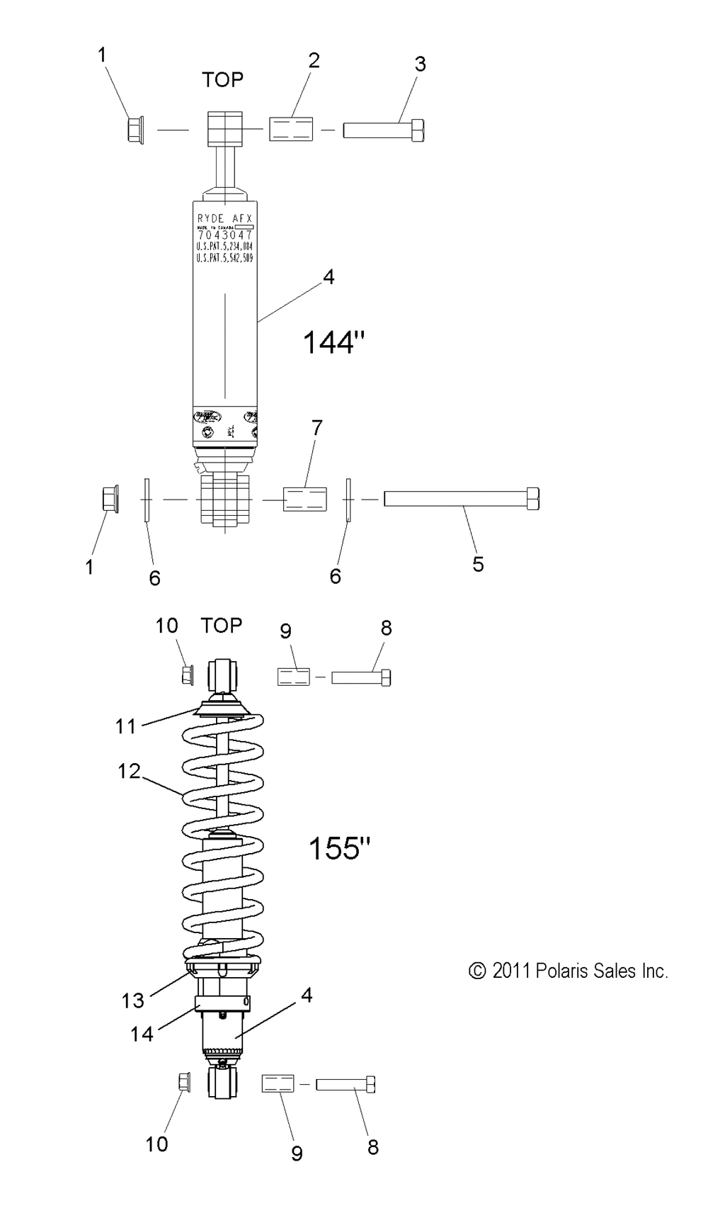 Suspension shock rear track - s15ck6_cm6 all options