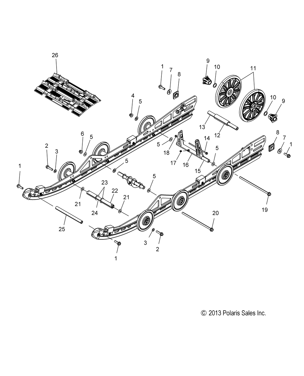 Suspension rear and track - s15ce5bsl_bel