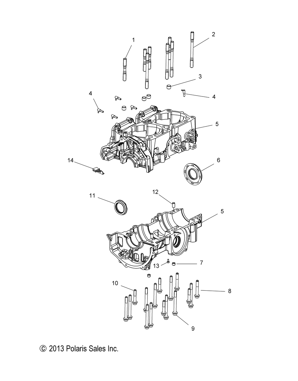 Engine crankcase - s15cg6 all options