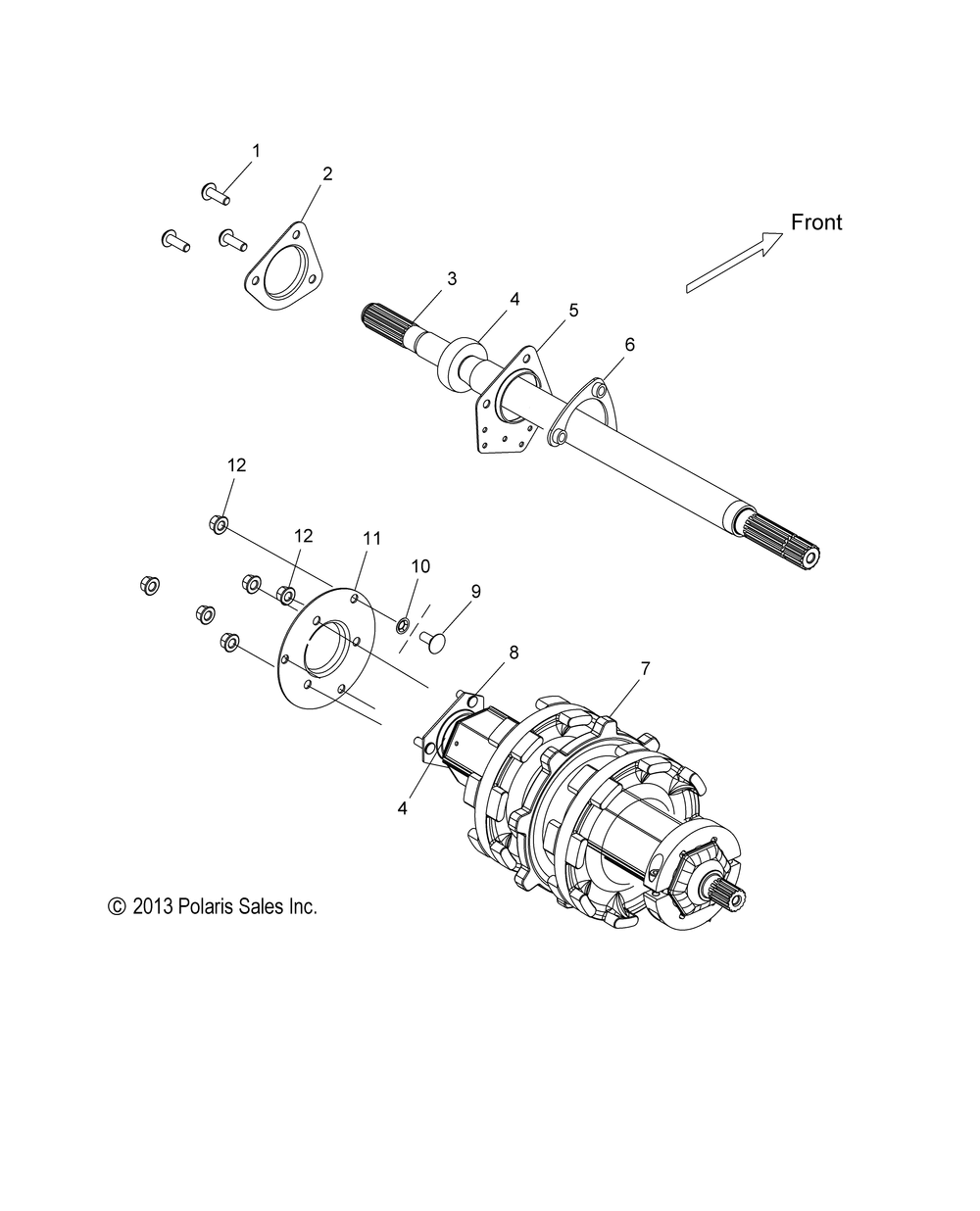 Drive train jackshaft and driveshaft - s15cg6 all options