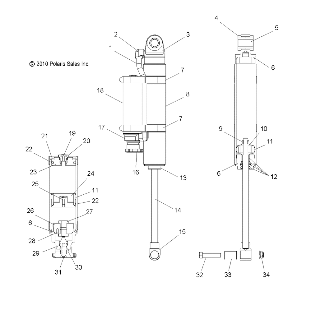 Suspension shock rear track - s15cl8_cw8