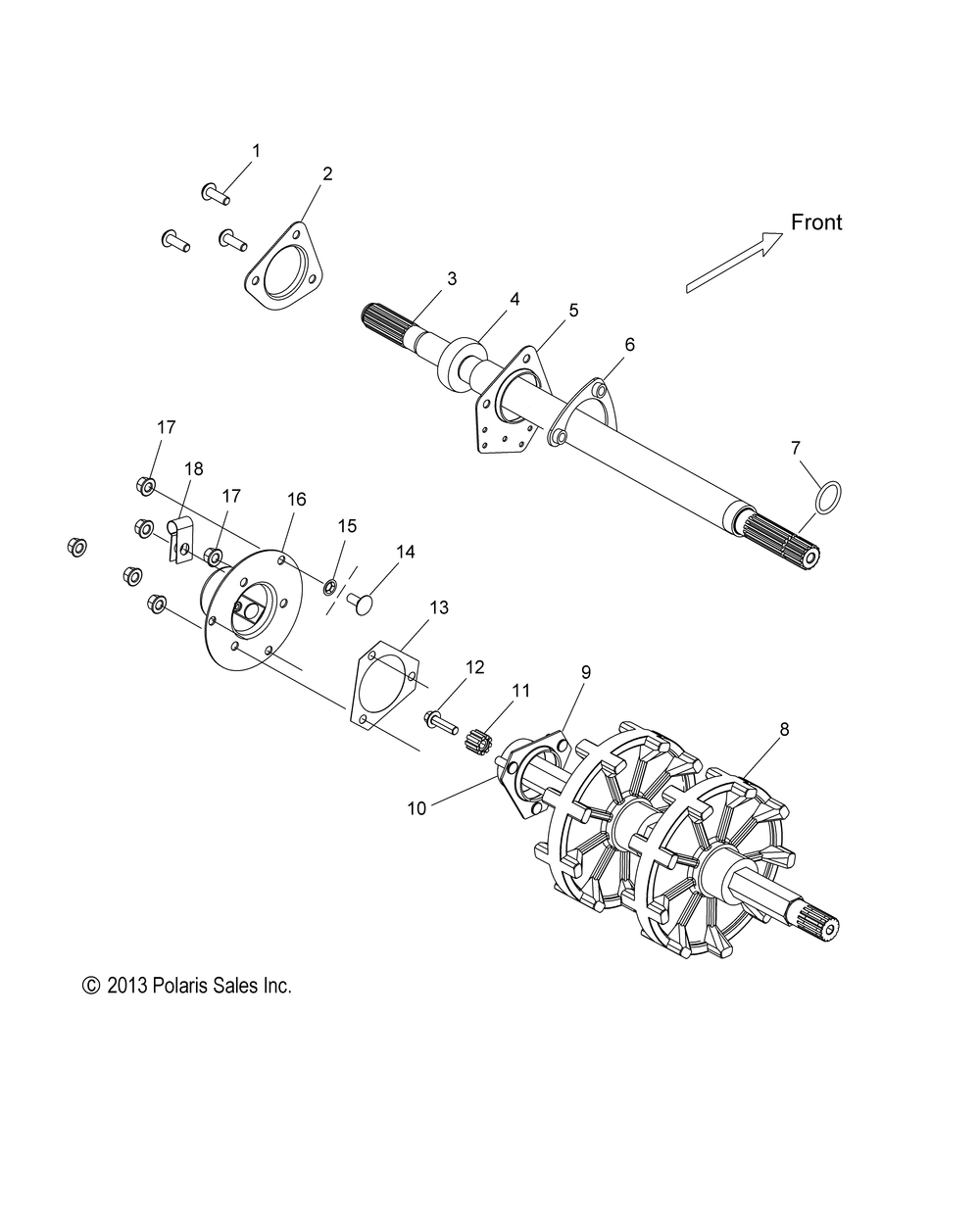 Drive train jackshaft and driveshaft - s15cr5bsa_bsl