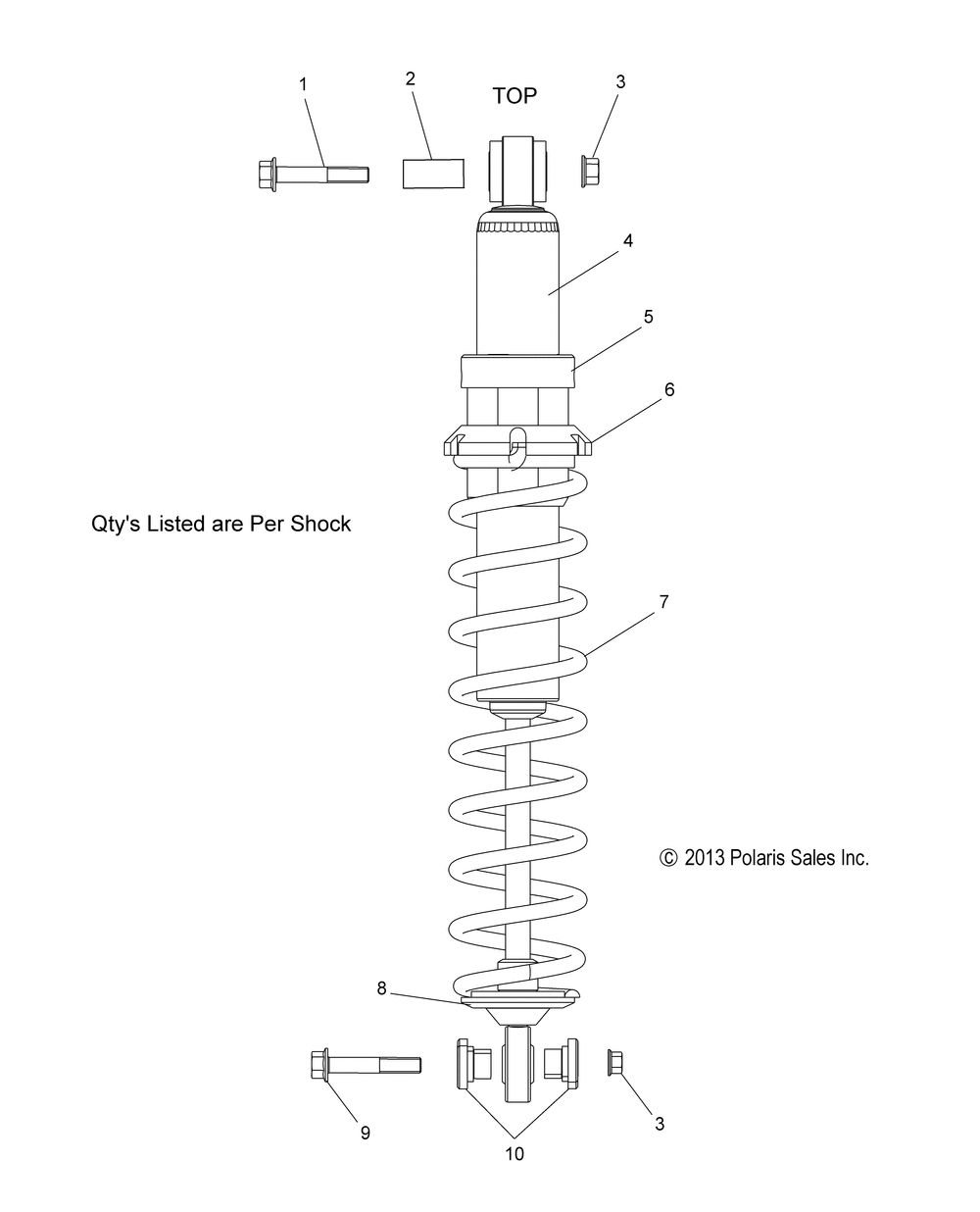 Suspension shock ifs (7043904) - s15cs5bsl_bel