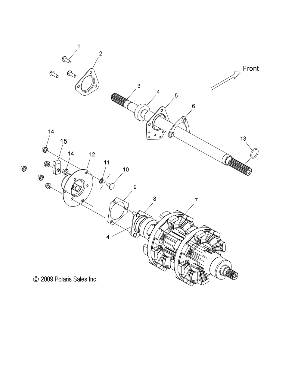 Drive train jackshaft and driveshaft - s15cs6gsl_gel