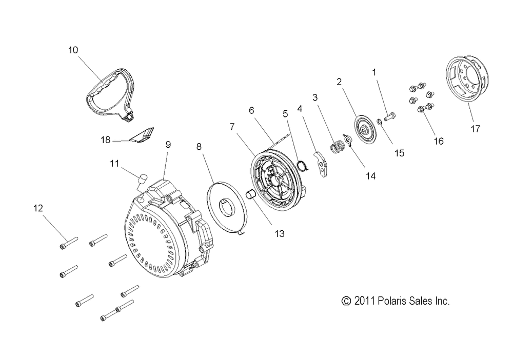 Engine recoil starter - s15cs6gsl_gel