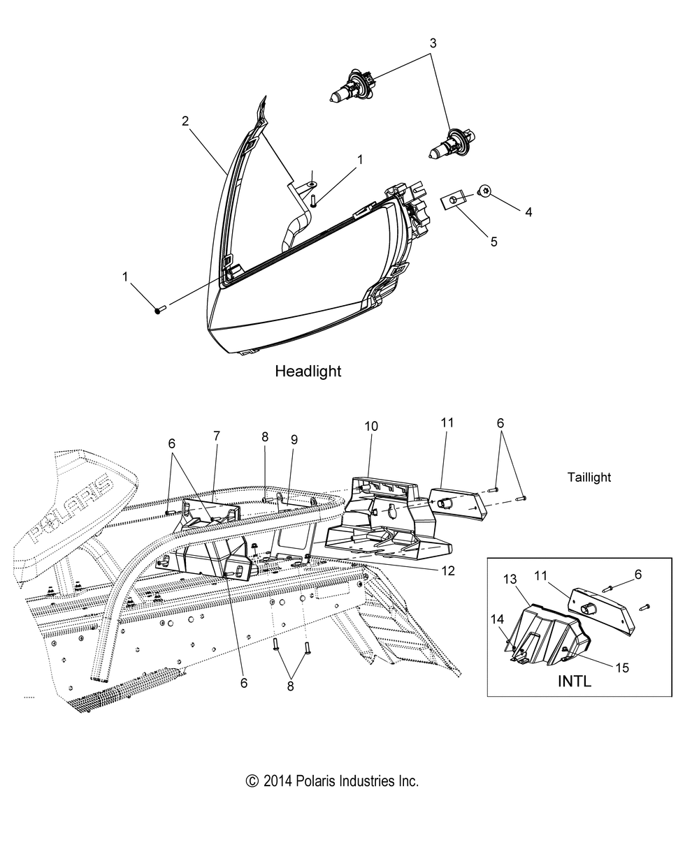 Electrical headlight and taillight - s15cu5bsl_bel