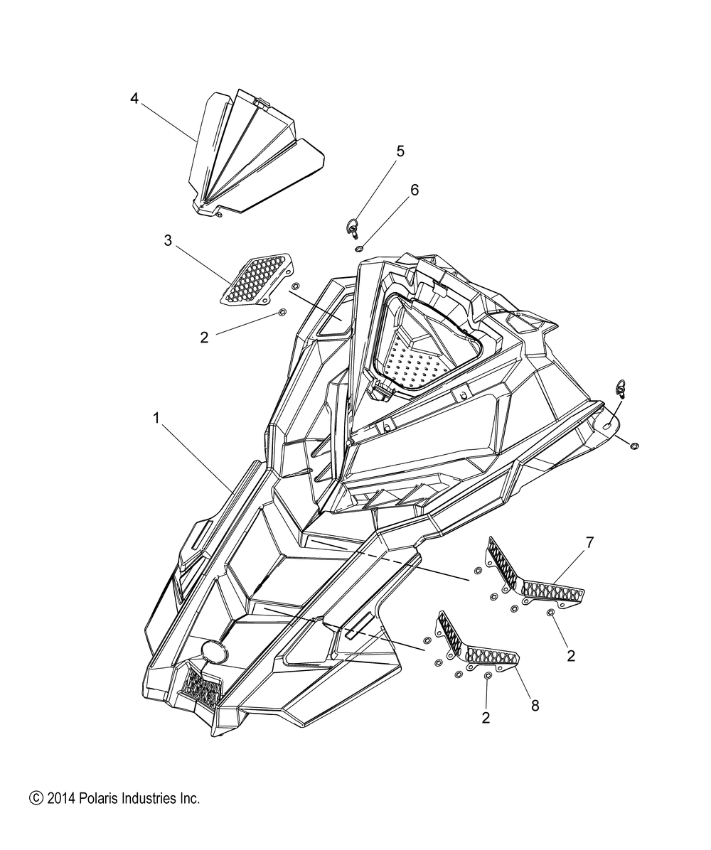 Body hood asm. - s15da6 all options