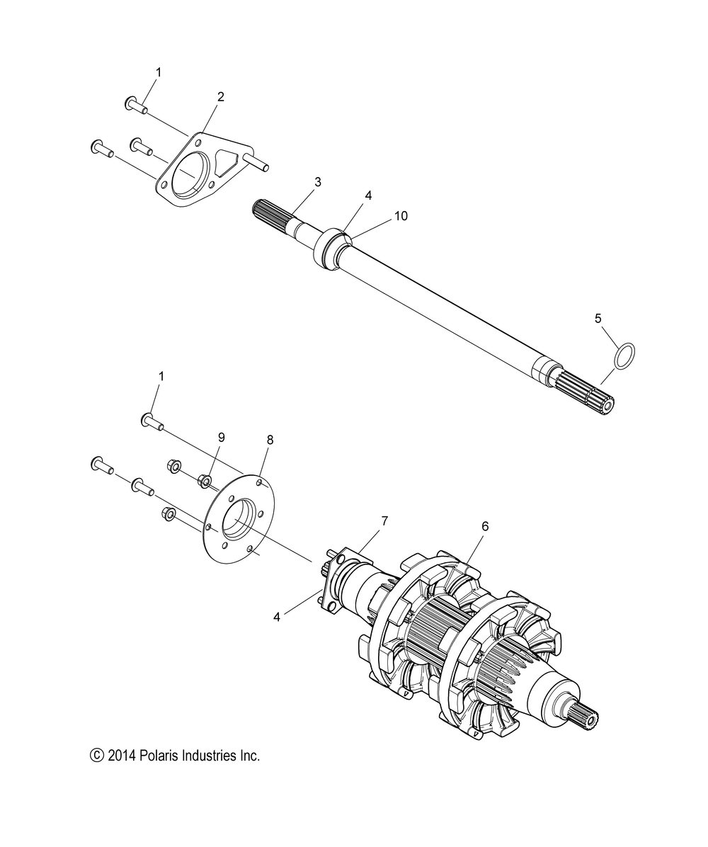 Drive train jackshaft and driveshaft - s15df6pel