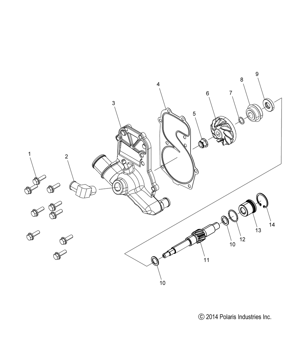 Engine water pump - s15df6pel