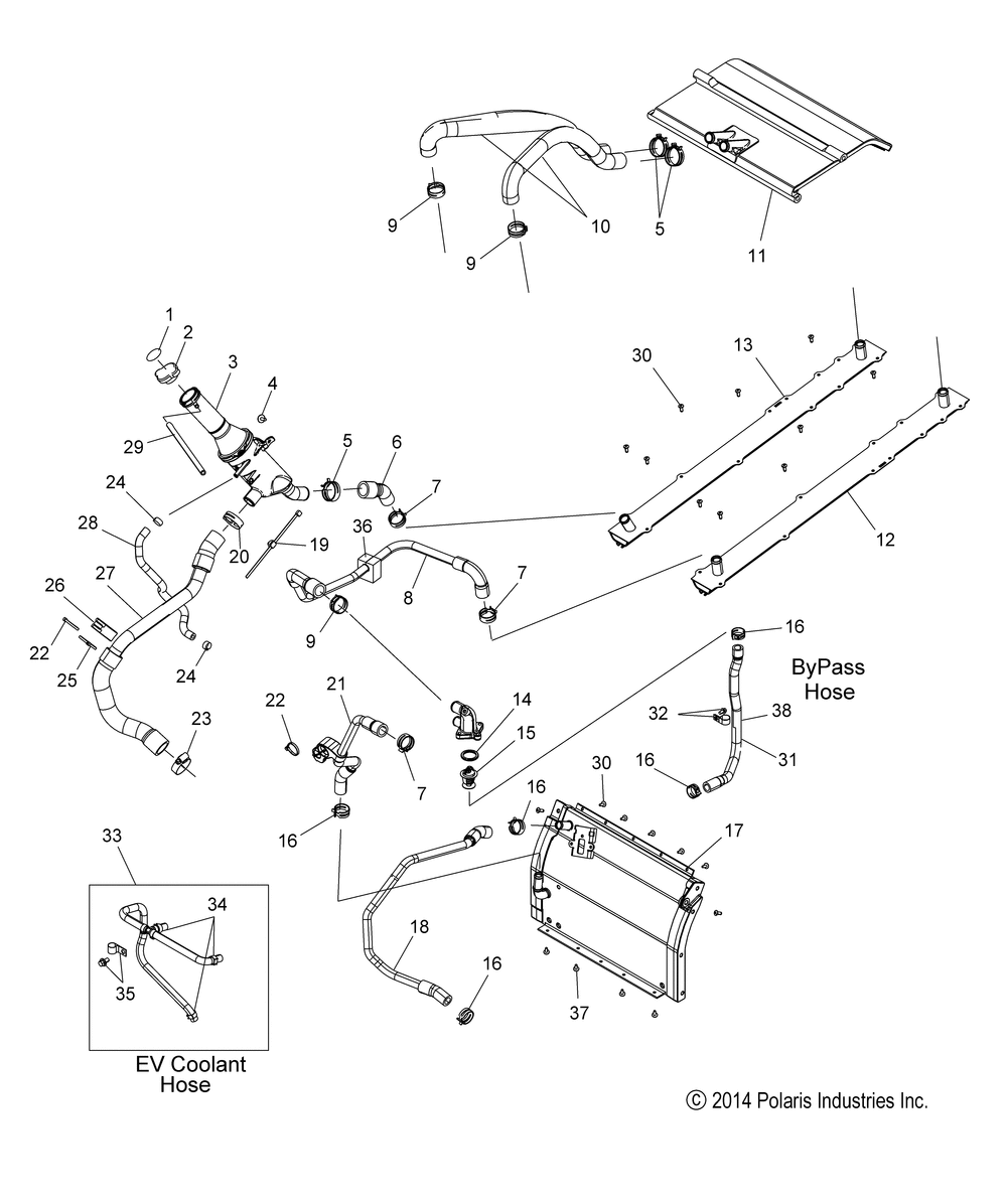 Engine cooling system - s15df8 all options