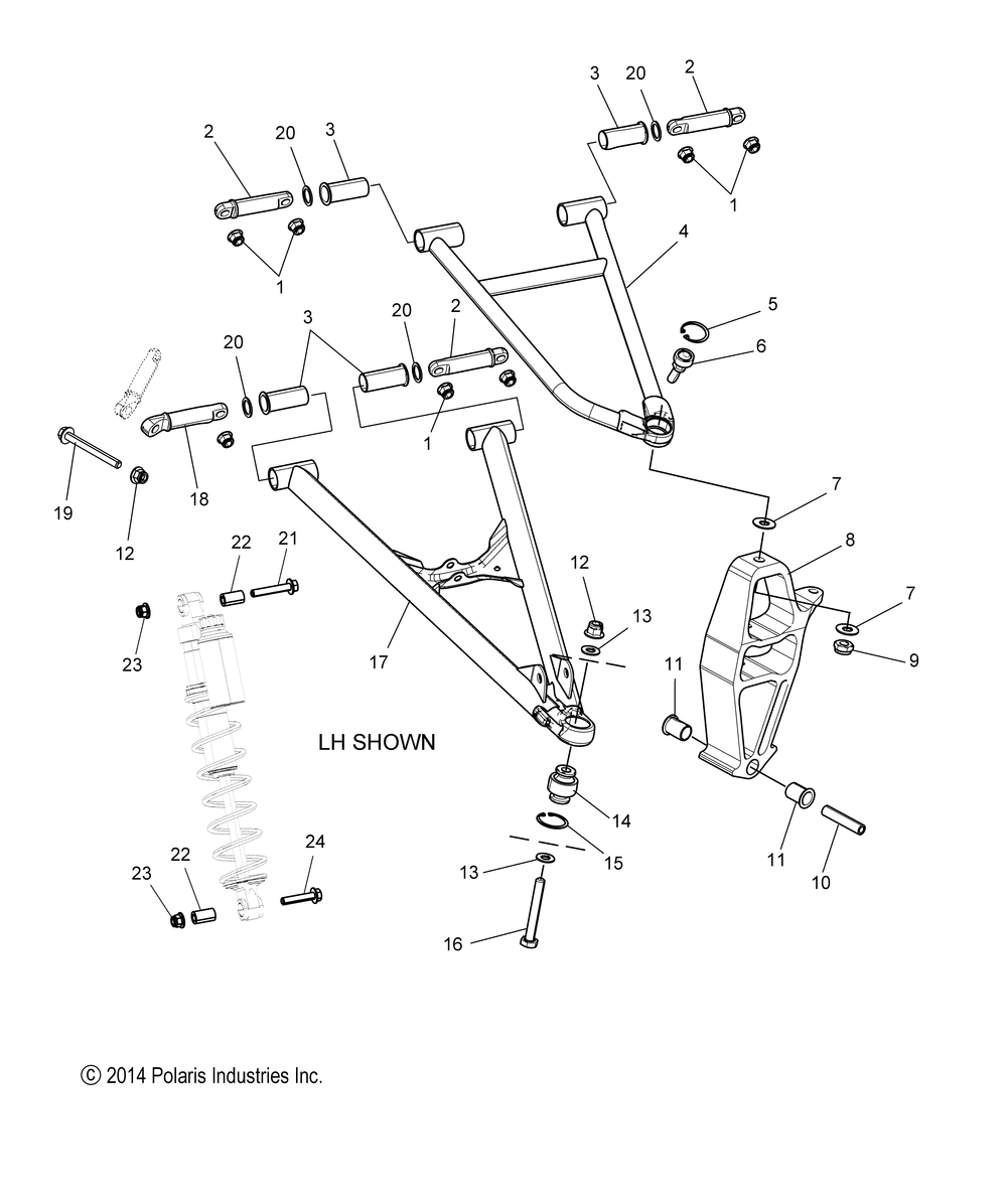 Suspension control arms and spindle - s15df8 all options