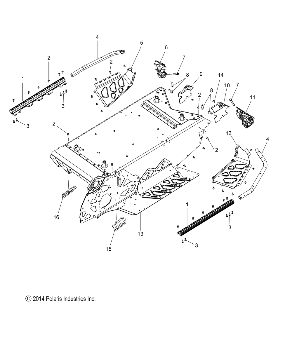 Chassis tunnel and rear asm. - s15df8 all options