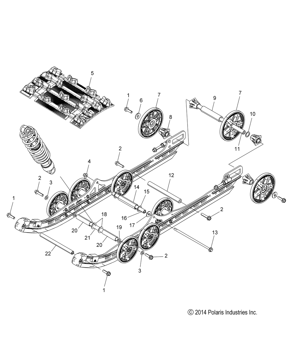 Suspension rear and track - s15dp6 all options