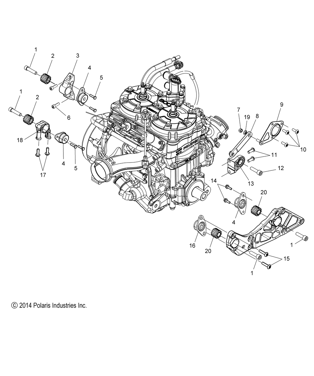 Engine mounting - s15dp8 all options