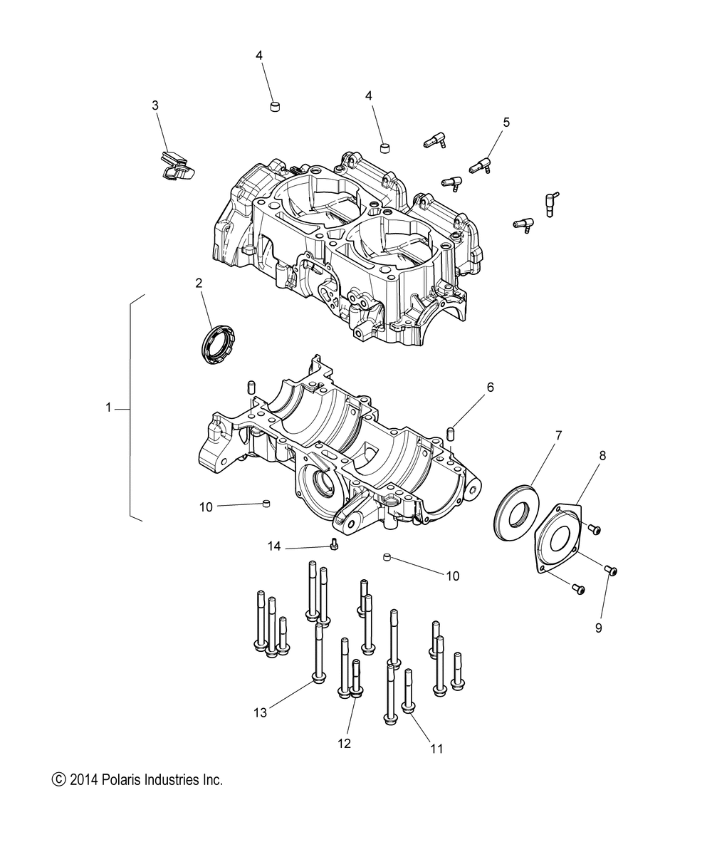 Engine crankcase - s15dp8 all options