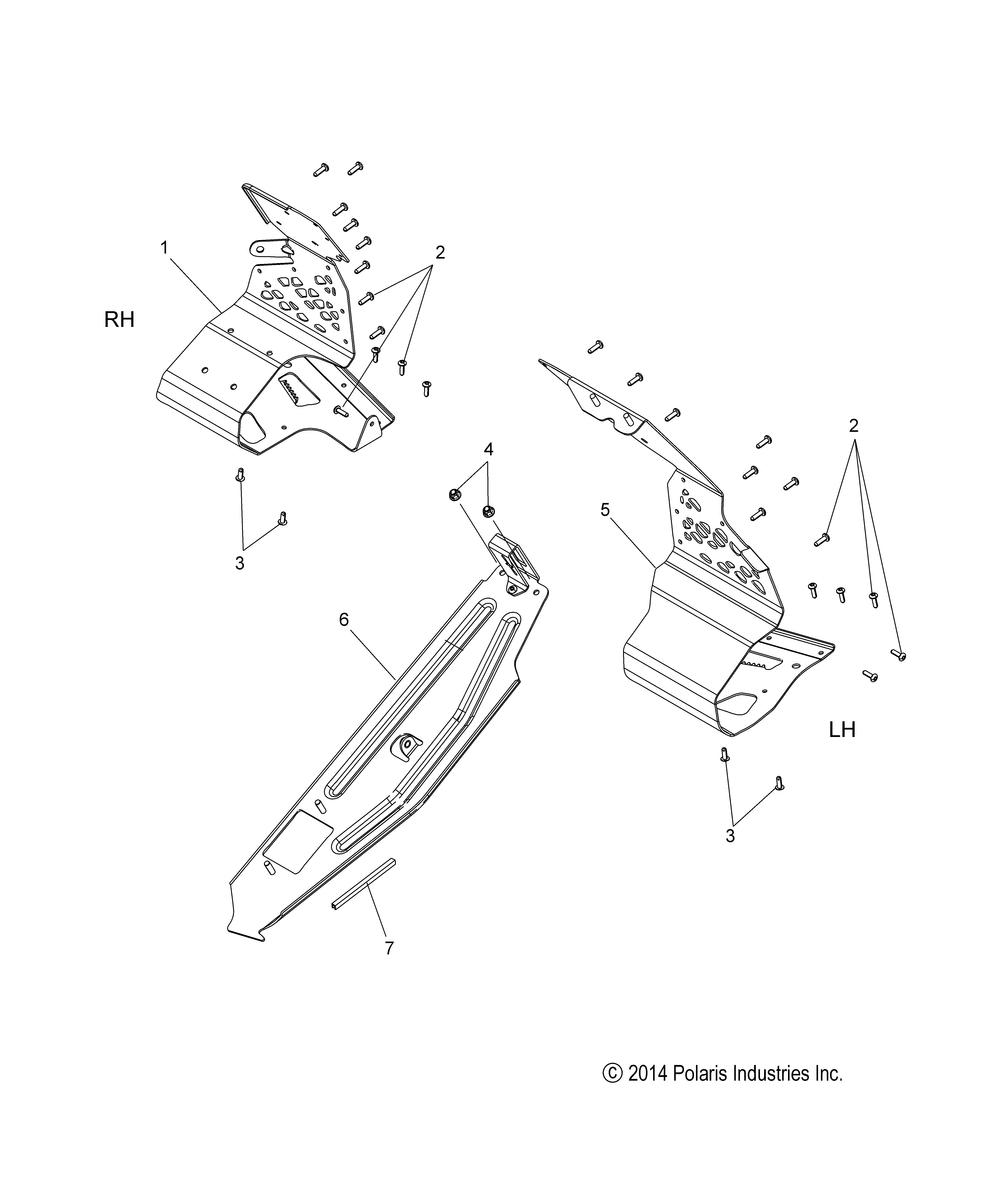 Chassis clutch guard and footrests - s15dr8ps_pel all options