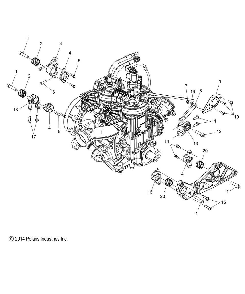 Engine mounting - s15ds6 all options