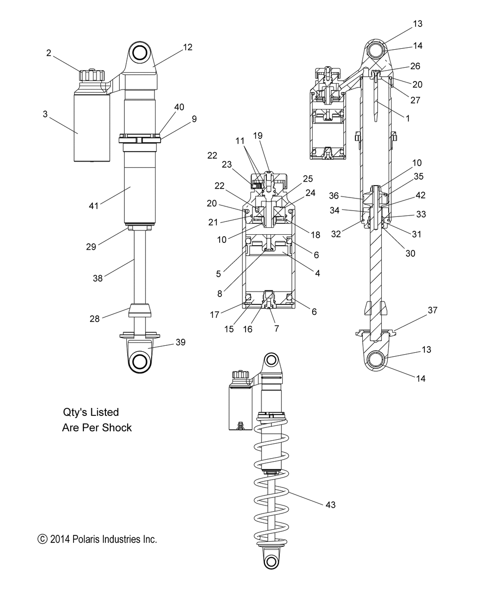 Suspension shock ifs (7044120) - s15ds8 all options