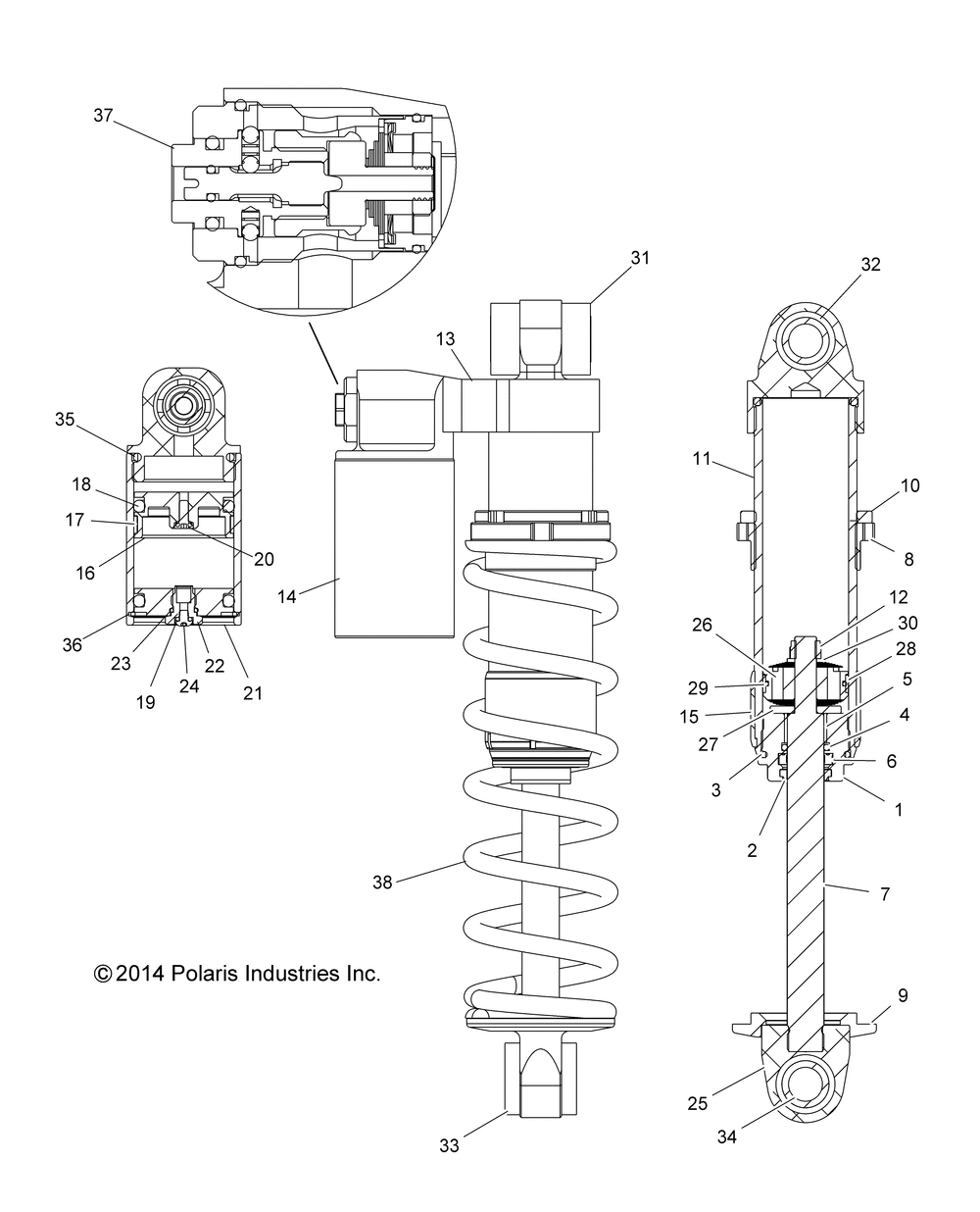 Suspension shock front track - s15mx6jsa_jea