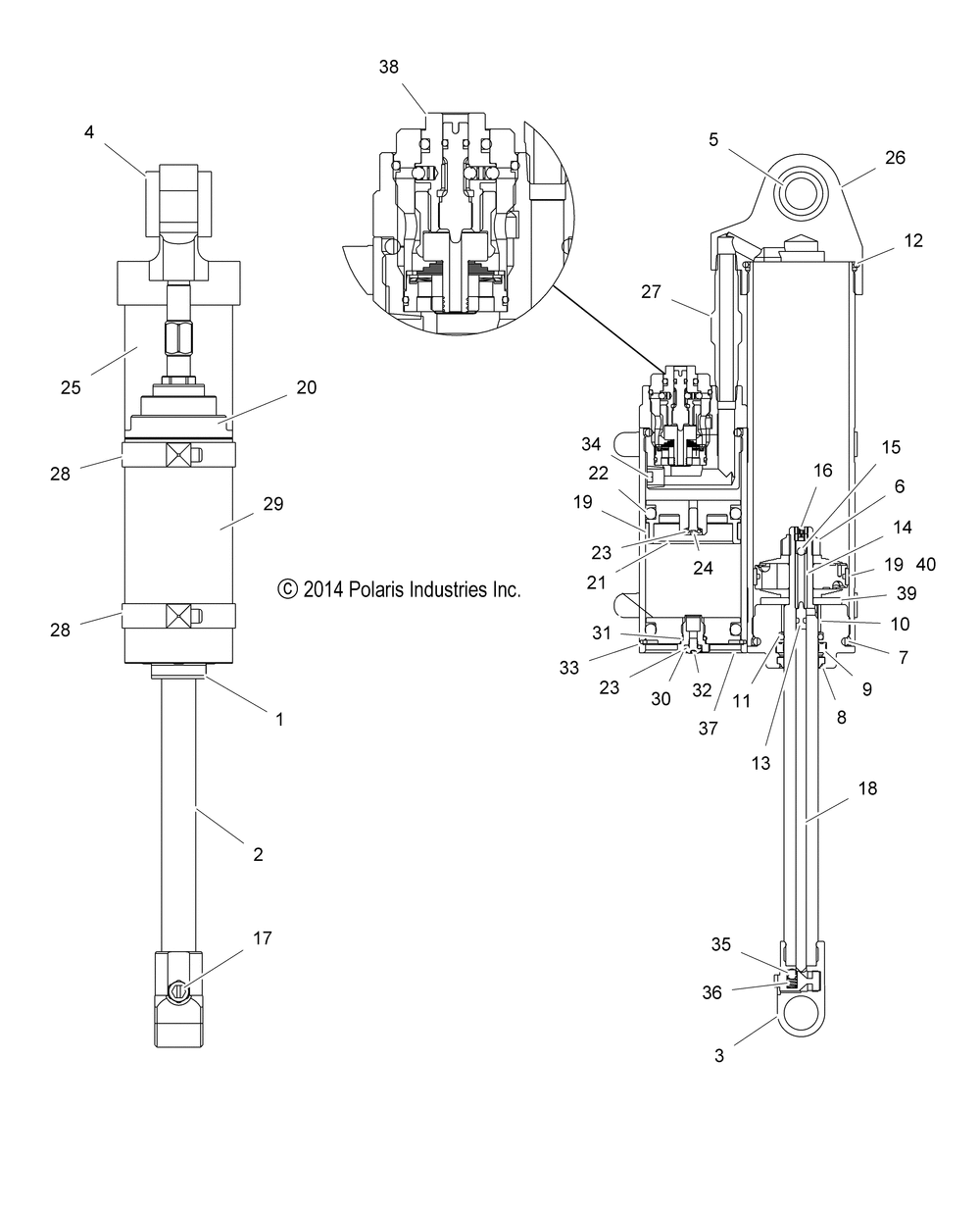 Suspension shock rear track - s15mx6jsa_jea