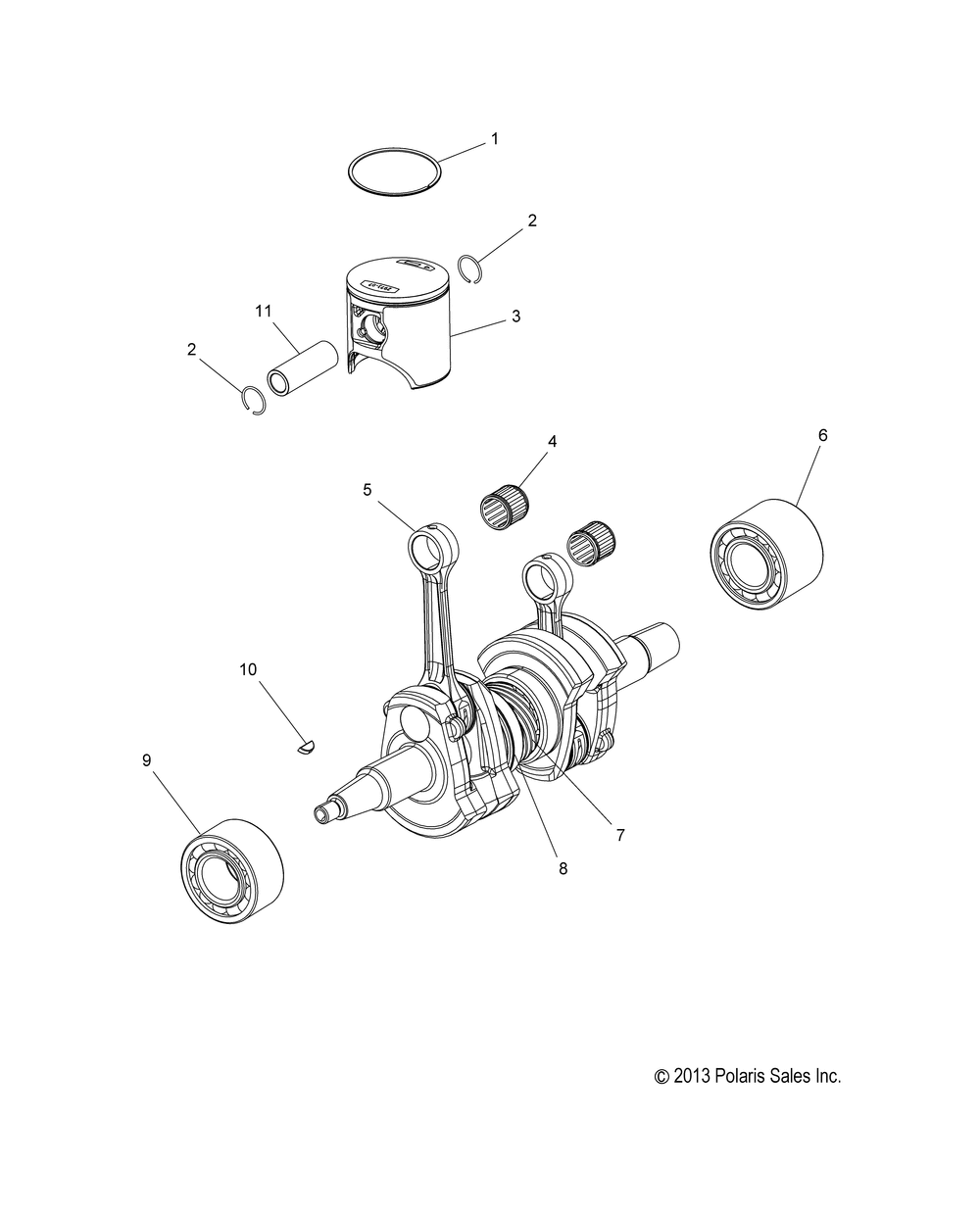 Engine piston and crankshaft - s15mx6jsa_jea