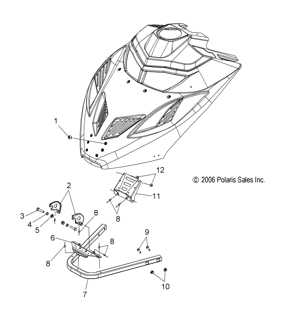 Body hood mounting and front bumper - s15mx6jsa_jea