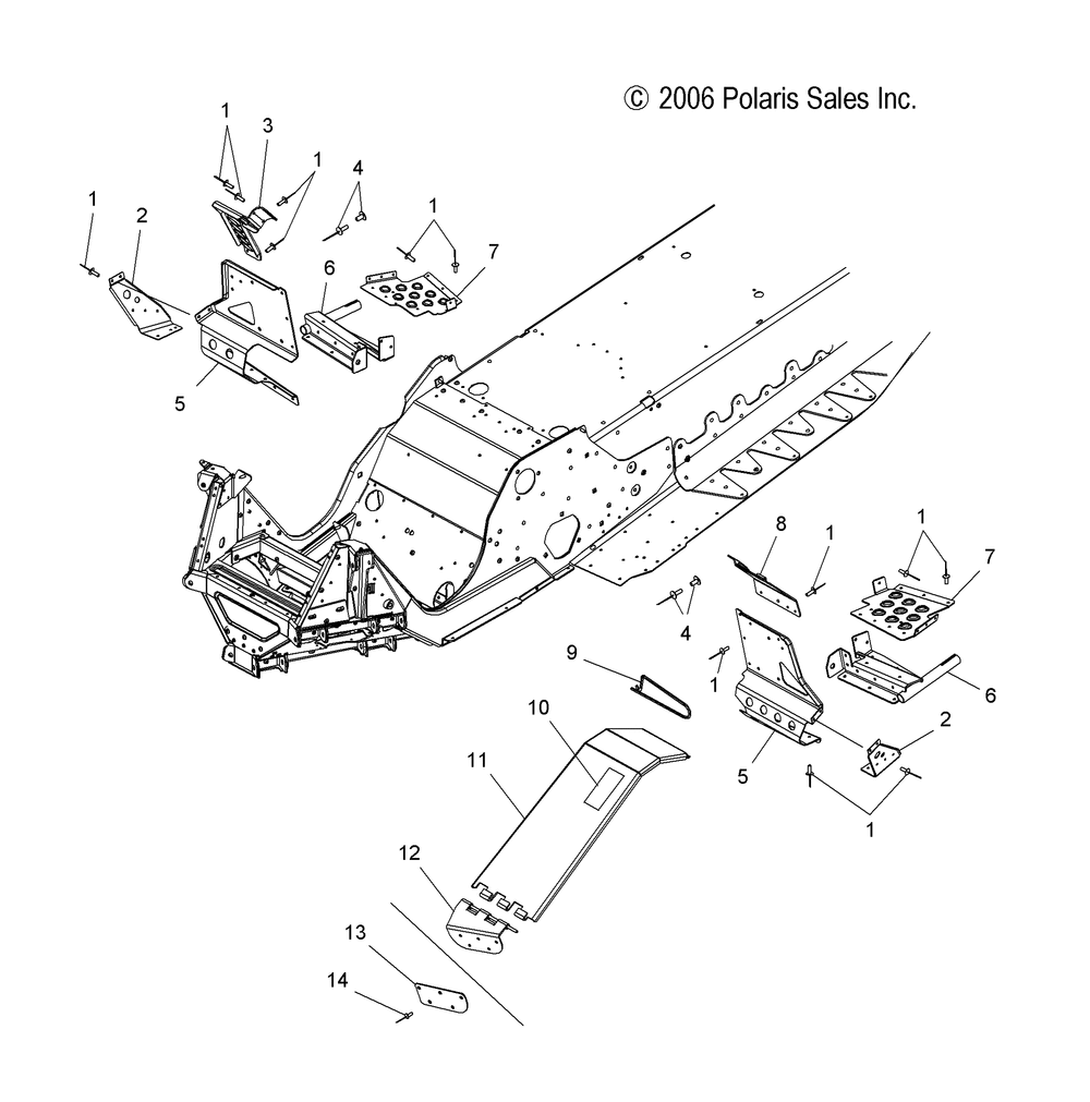 Chassis footrest and clutch guard - s15mx6jsa_jea