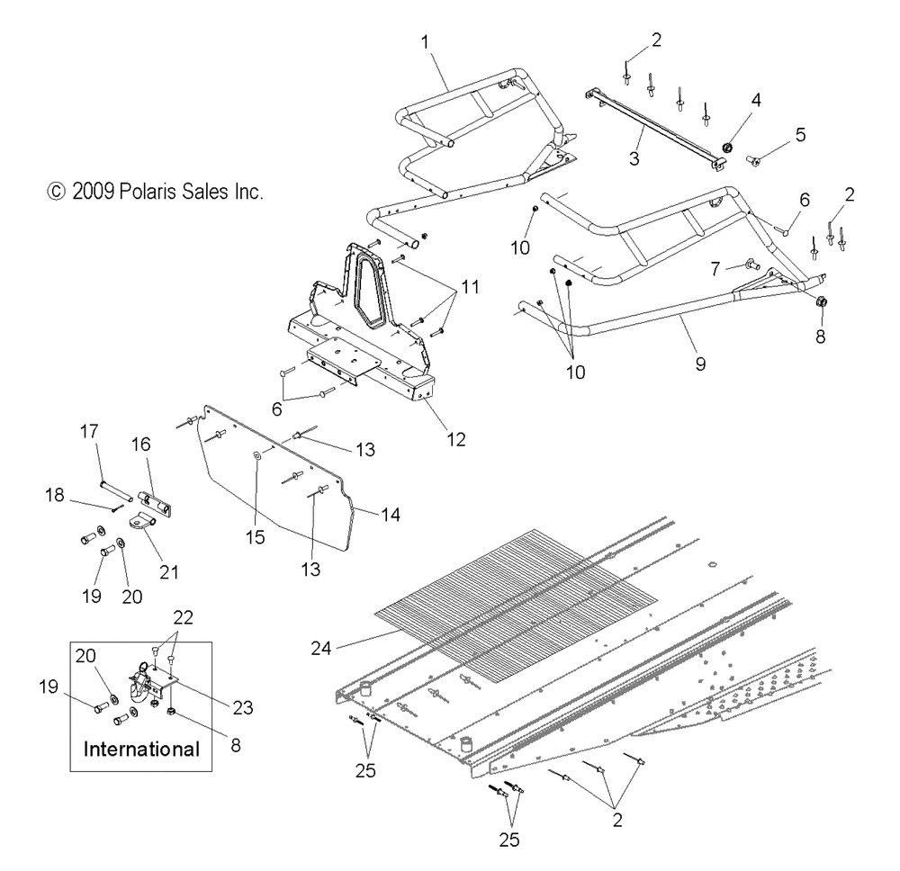 Body rear rack and snowflap - s15pu6nsl_nel