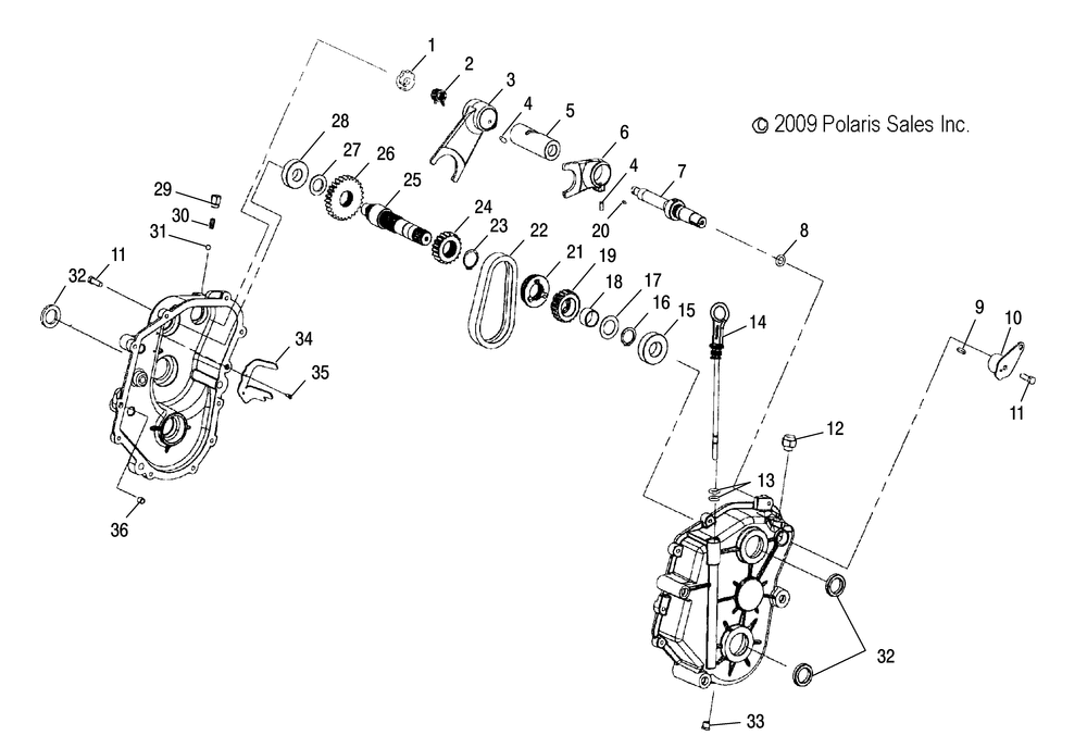 Drive train gearcase (1 of 2) - s15su4bel