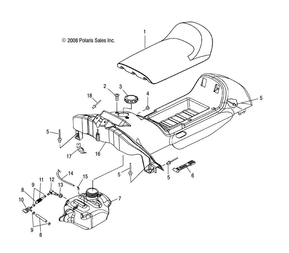 Body seat fuel tank and console - s15wb1asa_aea