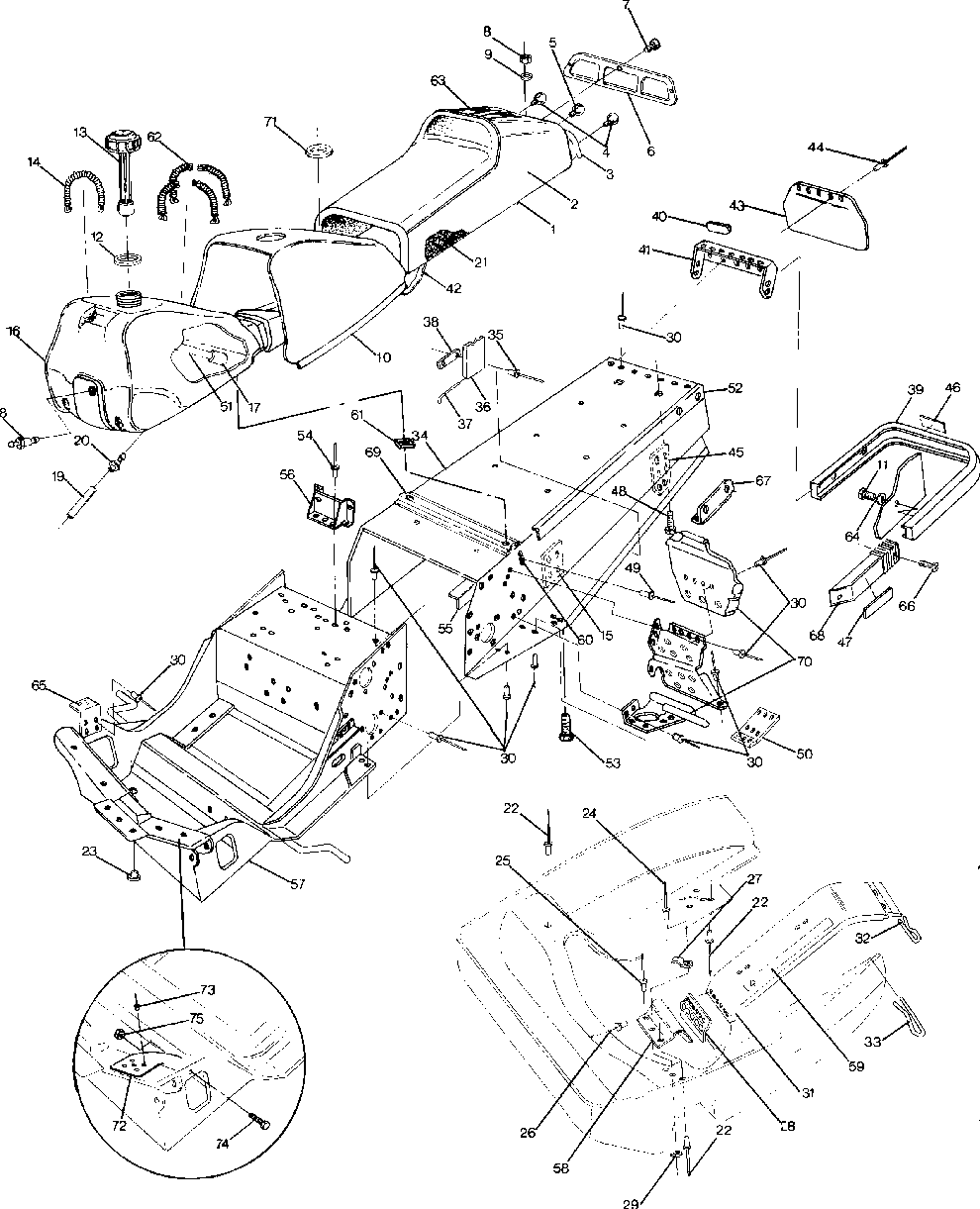 Chassis and seat trail