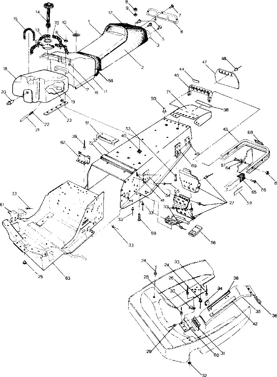 Chassis and seat 650 rxl