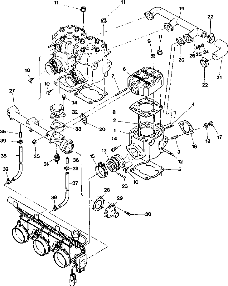 Cylinder and manifold 650 rxl