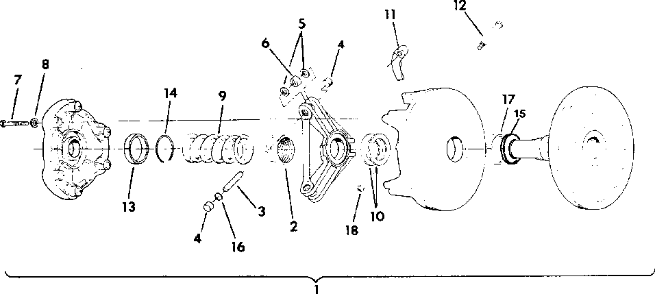 Drive clutch wide trak