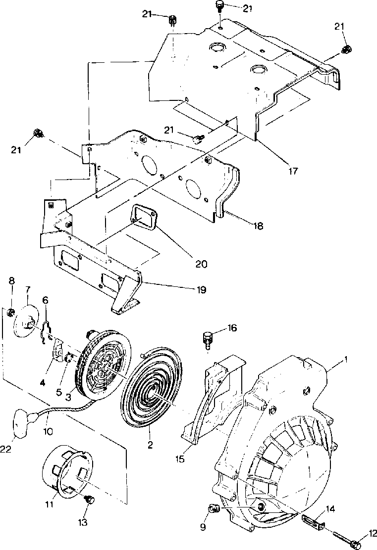 Blower housing_recoil starter indy lite